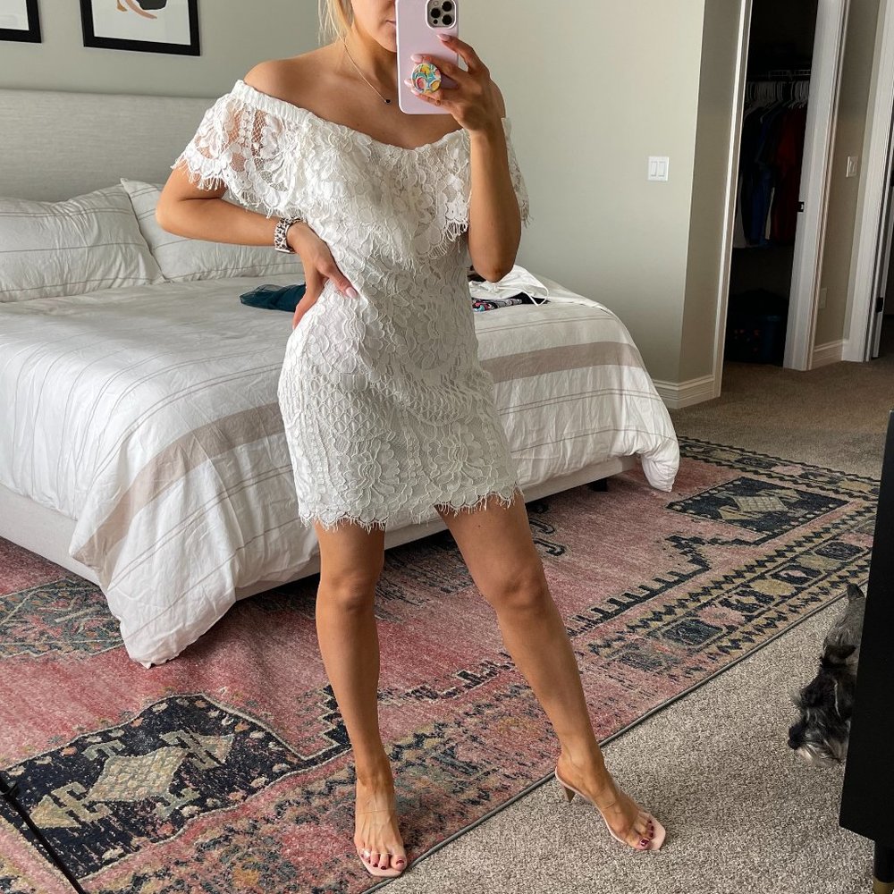 Always Wanted Lace Off the Shoulder Dress